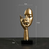 Resin Abstract Statue Desktop Ornaments Sculpture Figurines Face Character Nordic Light Luxury Art Crafts Office Home Decor