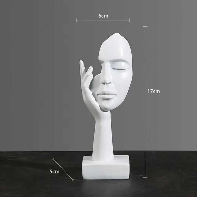 Resin Abstract Statue Desktop Ornaments Sculpture Figurines Face Character Nordic Light Luxury Art Crafts Office Home Decor