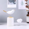 Modern Cute Resin Bird Figurine European Ornaments Geometric Origami Animal Statue Home Office Bird Sculpture Abstract Decorati